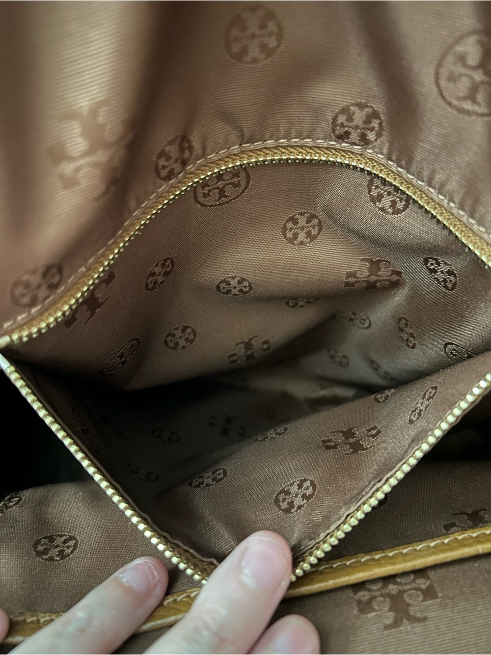 Tory Burch Caramel Pebbled Leather Mini Backpack - Picture 7 of 7
